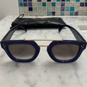 Celine Blue Square Monochromatic Glasses
